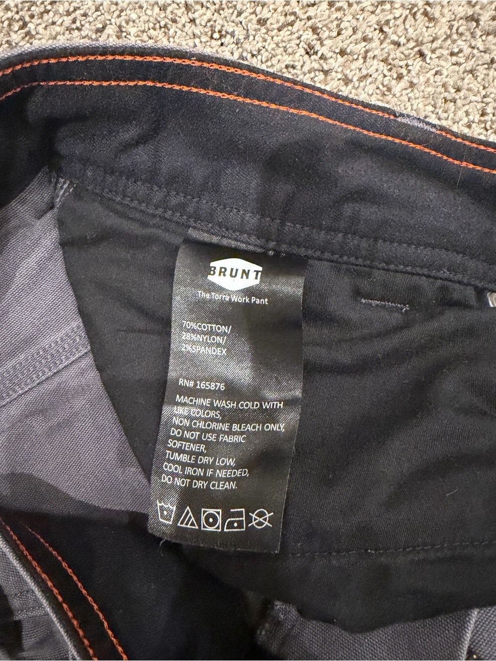 Brunt "The Torra Work Pant" Men's Cargo Utility - Picture 5 of 8